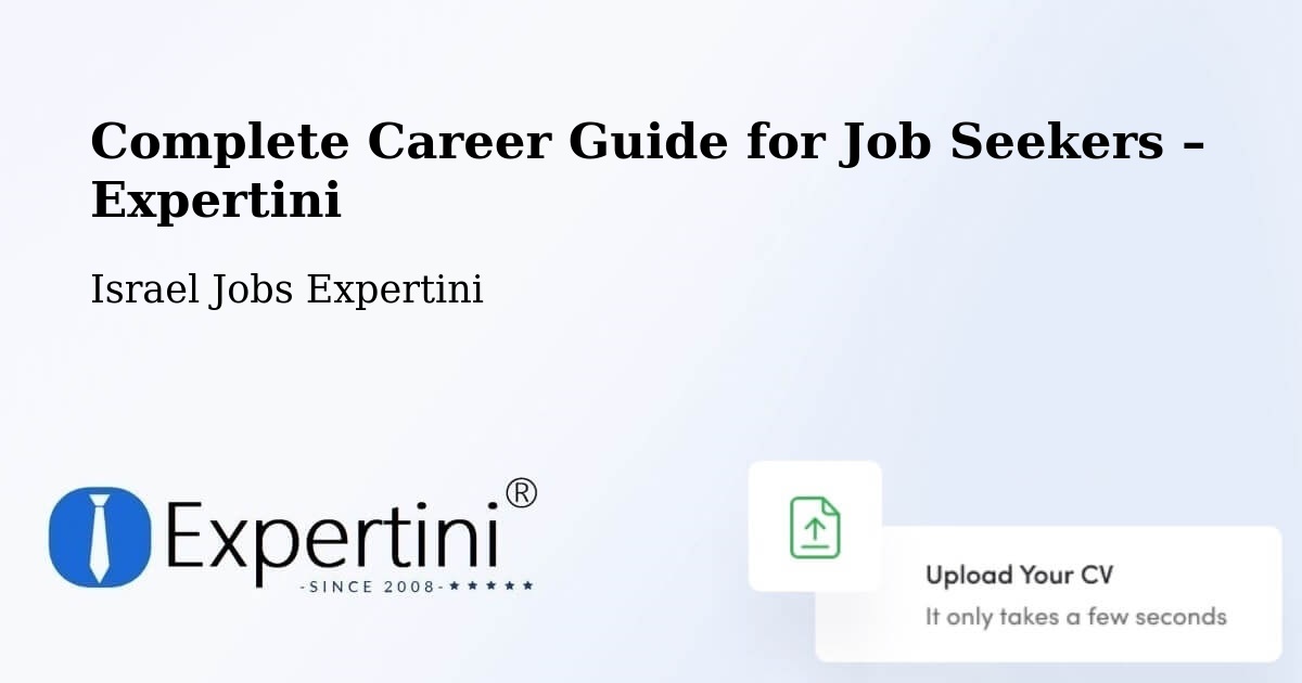 Career Guide for Job Seekers – Tel Mond - Tel Mond, Israel Jobs Expertini