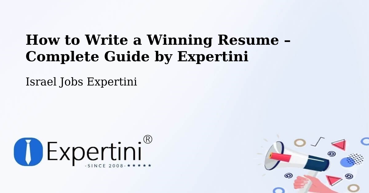 Resume Writing Guide for Job Seekers – Tel Mond - Tel Mond, Israel Jobs Expertini