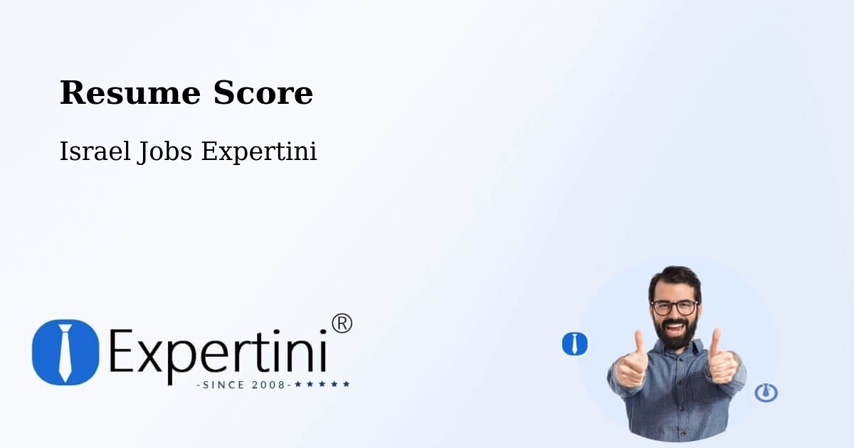 Resume Score & Job Description Match Tool – Tel Mond - Israel Jobs Expertini